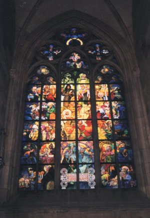 Cathédrale Saint Guy - Vitrail Alfons Mucha
